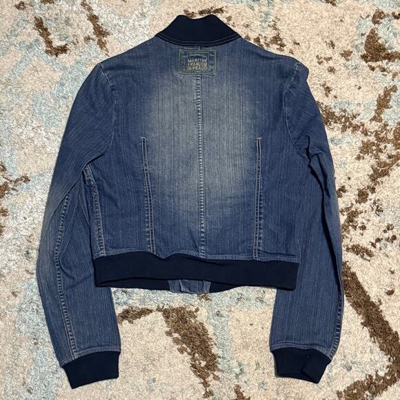 Vintage Marithe Francois Girbaud Womens Rainbow Denim Jacket Size Large 90s - Picture 2 of 10